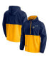 ფოტო #1 პროდუქტის Men's Navy, Gold Utah Jazz Anorak Block Party Windbreaker Half-Zip Hoodie Jacket