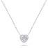 Фото #1 товара Dazzling silver necklace with glittering heart NCL70W