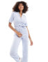 & Other Stories belted jumpsuit in light blue