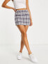 Фото #5 товара ASOS DESIGN boucle mini skirt with button detail in lilac check
