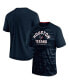Фото #3 товара Men's Navy Houston Texans Hail Mary Raglan T-shirt