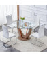 48" Modern Minimalist Glass Dining Table