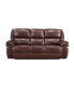 Фото #2 товара White Label Colin 87" Leather Match Lay Flat Double Reclining Sofa
