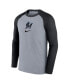Men's Gray Miami Marlins Authentic Collection Game Raglan Performance Long Sleeve T-shirt