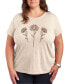 ფოტო #1 პროდუქტის Daisies Plus Size Graphic T-Shirt