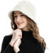 Фото #8 товара Women's Winter Dome Bell Hat Wool Fishing Hats England Warm Solid Fedora