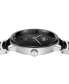 ფოტო #2 პროდუქტის Unisex Swiss Automatic Centrix Diamond (1/20 ct. t.w.) Black High-Tech Ceramic & Stainless Steel Bracelet Watch 39mm
