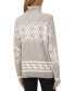 ფოტო #2 პროდუქტის Women's Fair Isle Turtleneck Sweater