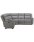 Фото #6 товара Addyson 117" 6-Pc. Leather Sectional with 2 Zero Gravity Recliners with Power Headrests and 1 Console, Created for Macy's