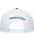 Men's White, Green Boston Celtics Hardwood Classics Core 2-Tone 2.0 Pro Snapback Hat
