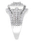ფოტო #4 პროდუქტის Diamond Princess Cluster Ring (2 ct. t.w.) in 14k White Gold