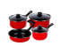 Фото #5 товара Посуда Gibson Home Chef Du Jour 7-Piece Cookware Set, True Red