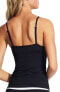 Фото #2 товара Seafolly Women's 236086 V-Neck Singlet Tankini Top BLACK Swimwear Size 6