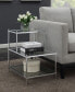 Royal Crest 2 Step Glass Chairside End Table