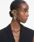 Pavé Interlocking Loop Charm Mismatch Hoop Earrings