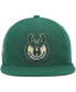 Фото #3 товара Бейсболка с застежкой Mitchell&Ness Hunter Green Milwaukee Bucks Core Side