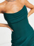 Фото #7 товара Lavish Alice cowl front bandeau midi pencil dress in emerald green