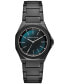 Фото #1 товара Часы и аксессуары ARMANI EXCHANGE Женские кварцевые черные наручные часы из нержавеющей стали 34 мм