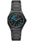 ფოტო #1 პროდუქტის Women's Quartz Three Hand Black Stainless Steel Watch 34mm