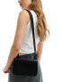 Mango leather cross front leather bag in black