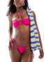 Фото #2 товара Free Society tie side bikini bottom in jazz pink