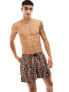 Фото #3 товара Pretty Green Avalon floral swim short in orange with all over print