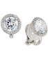 Crystal Halo Clip Earrings