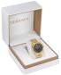 ფოტო #4 პროდუქტის Men's Swiss V-Code Gold Ion Plated Bracelet Watch 42mm
