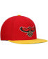 ფოტო #4 პროდუქტის Men's Red, Yellow Atlanta Hawks Hardwood Classics Team Two-Tone 2.0 Snapback Hat