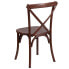 Фото #2 товара Hercules Series Stackable Mahogany Wood Cross Back Chair