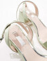 Фото #4 товара Be Mine Wide Fit Bridal Ruhi low block heeled sandals in sage