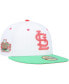 Фото #2 товара Men's White, Green St. Louis Cardinals 2011 World Series Watermelon Lolli 59Fifty Fitted Hat