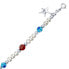 Sterling Silver Triton Bracelet with Real Pearls, Star and Colored Beads PRM20261BPW