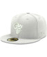 Фото #1 товара Men's Los Angeles Rams White on White Ram Head 59FIFTY Fitted Hat