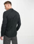 Фото #8 товара ASOS DESIGN easy iron slim fit poplin shirt with grandad collar in black