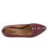 Trotters Joelle T2163-627 Womens Burgundy Narrow Leather Pumps Heels Shoes