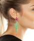 Фото #2 товара Acetate Cactus Drop Earrings