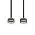 Nedis CCGB60000BK20 - 2 m - USB A - USB A - USB 2.0 - 480 Mbit/s - Black