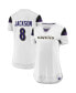 Фото #1 товара Women's Lamar Jackson White Baltimore Ravens Athena Name and Number Fashion Top