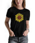 Фото #1 товара Women's Sunflower Word Art T-shirt