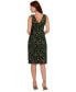 Фото #2 товара Women's Floral Metallic Midi Sheath Dress