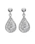 Silver Dangle Earrings with Diamonds and Topaz Glimmer DE735