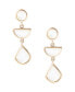 Maldives Bronze and Genuine Mother-of-Pearl Linear Earrings