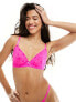 Фото #7 товара Boux Avenue Valentines Nadia cherry flock plunge non-padded bra in pink