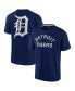Фото #1 товара Men's and Women's Navy Detroit Tigers Super Soft Short Sleeve T-shirt