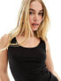 Vero Moda soft longline tank top in black