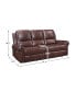 Фото #7 товара White Label Florentina 82" Leather Match Power with Power Headrests Double Reclining Sofa