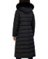 Фото #2 товара Womens Maxi Shine Bibbed Faux-Fur-Trimmed Hooded Puffer Coat