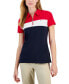 ფოტო #1 პროდუქტის Women's Colorblocked Zip Polo Shirt