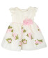 ფოტო #1 პროდუქტის Baby Girls Short Sleeves Embroidered Social Dress